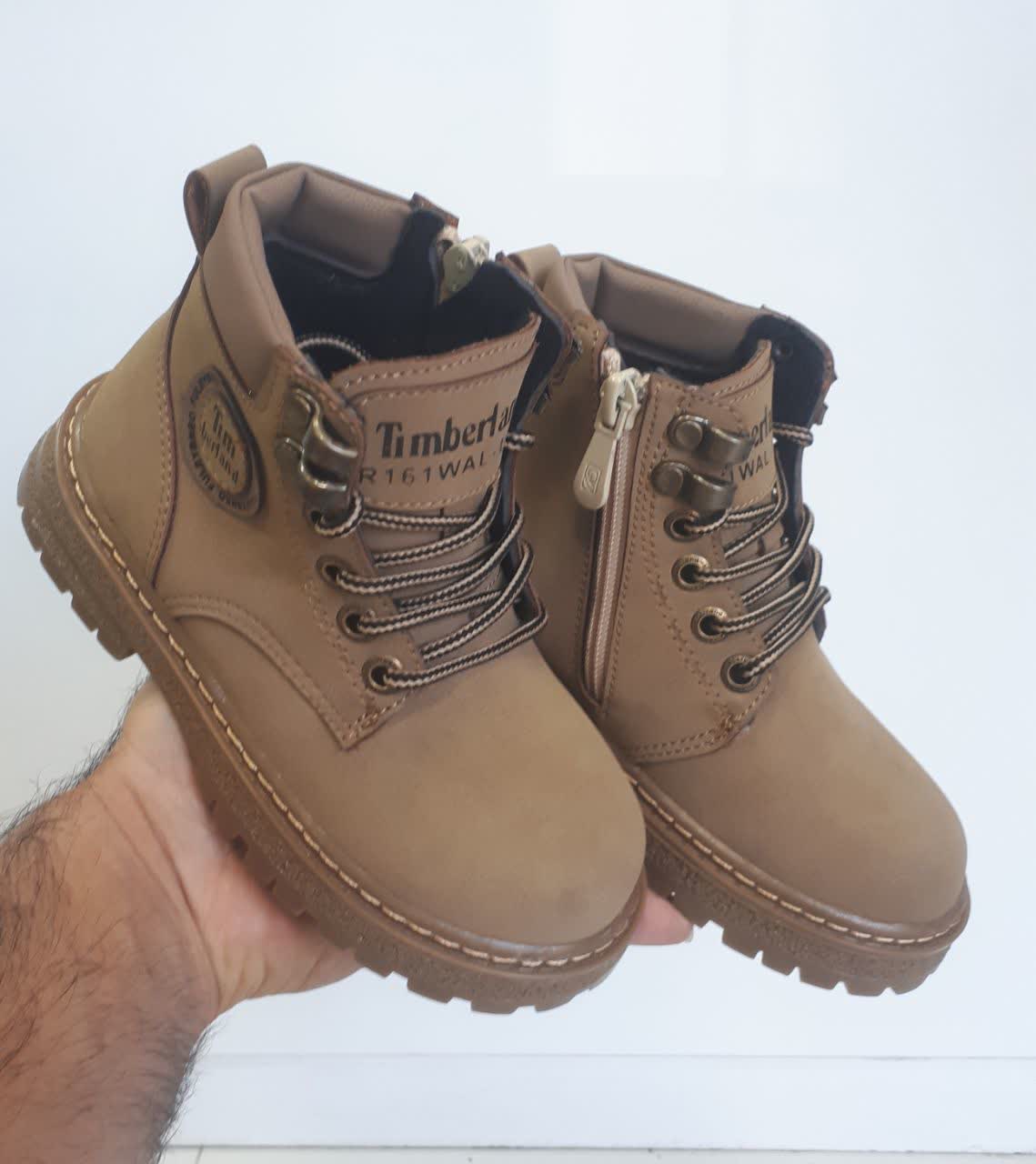 نیم بوت اسپرت بچه‌گانه طرح تیمبرلند مدل زیپ‌دار – راحت، ضدلغزش و مقاوم