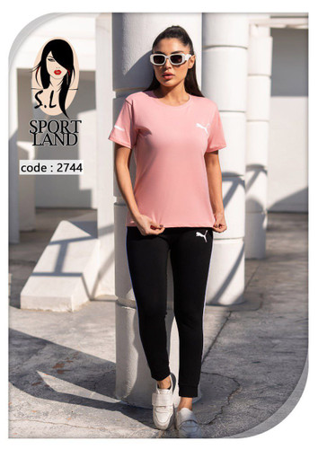 ست زنانه تیشرت و شلوار اسپرت